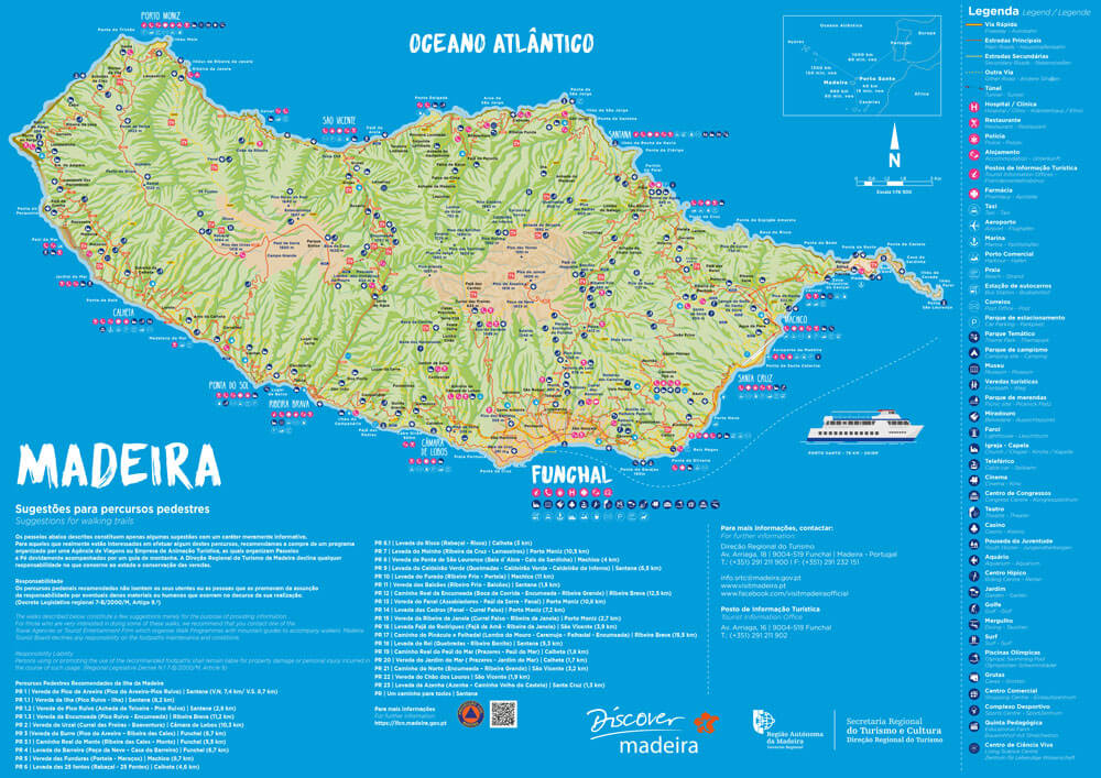 Madeira Map Guide Explore Island Highlights With Sidecar Tours